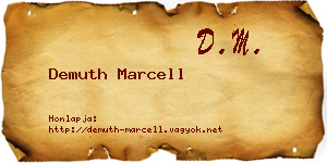 Demuth Marcell névjegykártya